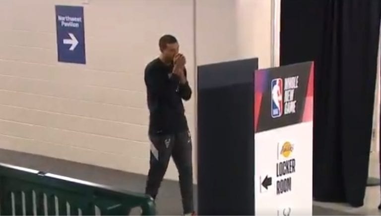 George Hill bathroom break