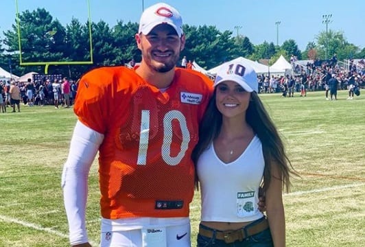 Hillary Gallagher and Mitchell Trubisky picture together 