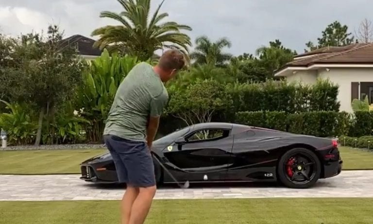 Ian Poulter trick shot